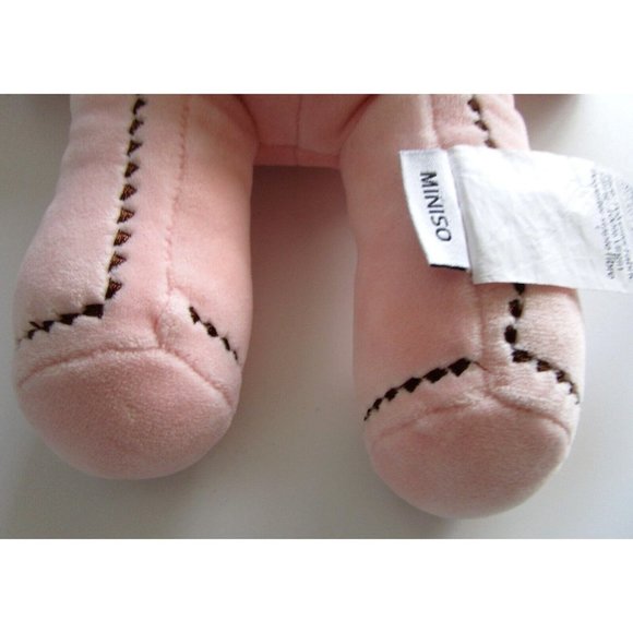 Miniso Life Style Pink Bear Plush Stuffed Animal Toy 12"  Soft & Squishy Unique - Picture 11 of 14